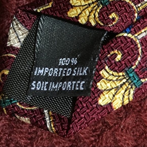 Christian Dior Men’s Tie Silk Maroon - Picture 4 of 4